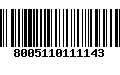 Código de Barras 8005110111143