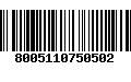 Código de Barras 8005110750502