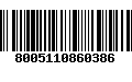 Código de Barras 8005110860386