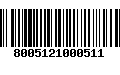 Código de Barras 8005121000511