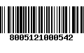 Código de Barras 8005121000542