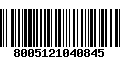 Código de Barras 8005121040845