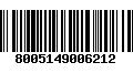 Código de Barras 8005149006212