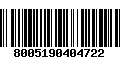 Código de Barras 8005190404722