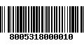 Código de Barras 8005318000010