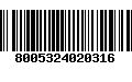 Código de Barras 8005324020316