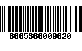 Código de Barras 8005360000020