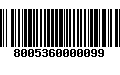 Código de Barras 8005360000099