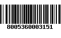 Código de Barras 8005360003151