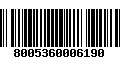 Código de Barras 8005360006190