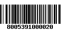 Código de Barras 8005391000020