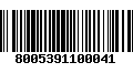 Código de Barras 8005391100041