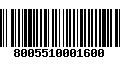 Código de Barras 8005510001600