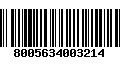 Código de Barras 8005634003214