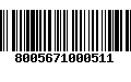 Código de Barras 8005671000511