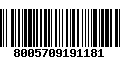 Código de Barras 8005709191181