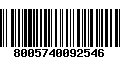 Código de Barras 8005740092546