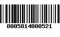 Código de Barras 8005814000521