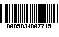 Código de Barras 8005834007715