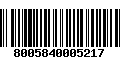 Código de Barras 8005840005217