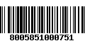 Código de Barras 8005851000751