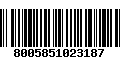 Código de Barras 8005851023187