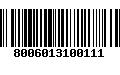 Código de Barras 8006013100111