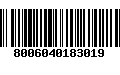 Código de Barras 8006040183019