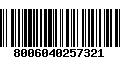 Código de Barras 8006040257321