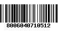 Código de Barras 8006040710512