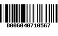 Código de Barras 8006040710567