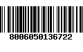 Código de Barras 8006050136722