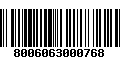 Código de Barras 8006063000768