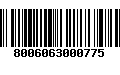 Código de Barras 8006063000775