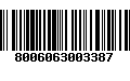 Código de Barras 8006063003387