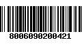 Código de Barras 8006090200421