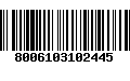 Código de Barras 8006103102445