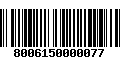 Código de Barras 8006150000077