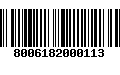 Código de Barras 8006182000113