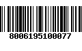 Código de Barras 8006195100077