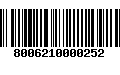 Código de Barras 8006210000252