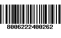 Código de Barras 8006222400262