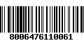 Código de Barras 8006476110061