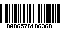 Código de Barras 8006576106360