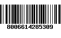 Código de Barras 8006614285309