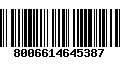 Código de Barras 8006614645387