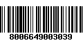 Código de Barras 8006649003039