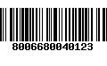 Código de Barras 8006680040123