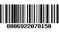 Código de Barras 8006922078150