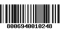 Código de Barras 8006940010248